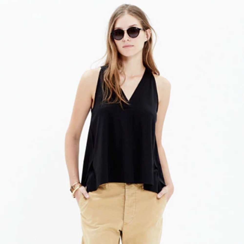 Madewell Night Out Tank Top in black